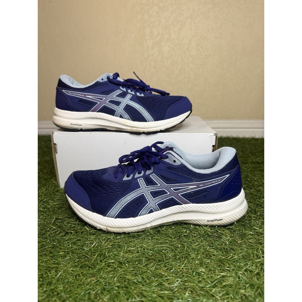 ASICS Womens Gel-Contend 8 Running Shoe Purple Blue Ortholite (1012B320) Size 8